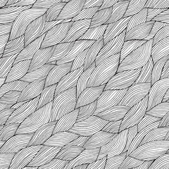 Waves seamless pattern in black and white