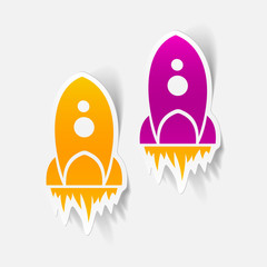 realistic design element: rocket