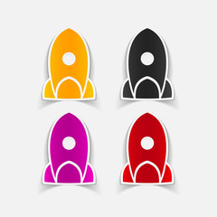realistic design element: rocket