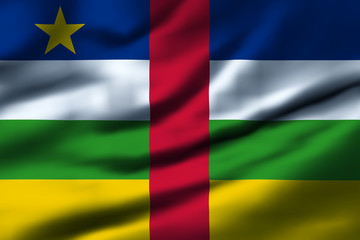 Waving flag, design 1 - Central African Republic