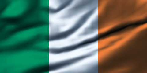 Waving flag, design 1 - Ireland
