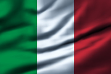 Obraz premium Waving flag, design 1 - Italy