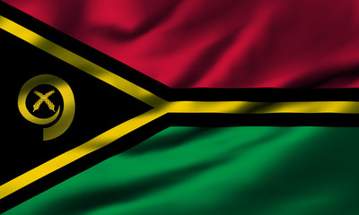 Waving flag, design 1 - Vanuatu