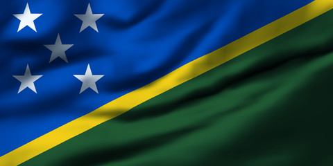 Waving flag, design 1 - Solomon Islands