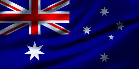 Waving flag, design 1 - Australia