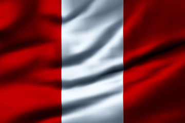 Waving flag, design 1 - Peru