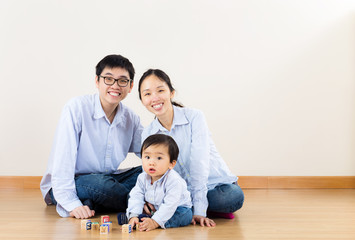 Asian family play together
