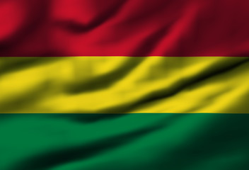 Waving flag, design 1 - Bolivia
