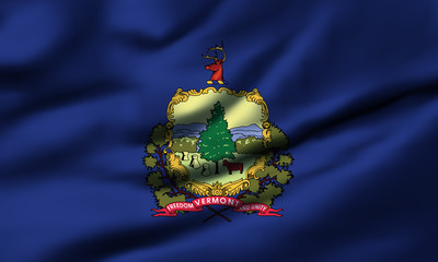 Waving flag, design 1 - Vermont