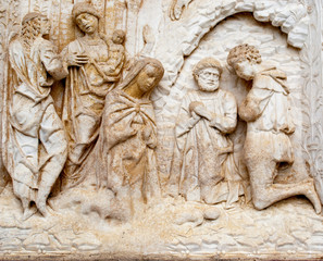 .marble relief biblical