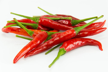 chili pepper isolated on a white background.