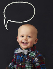 Baby with word bubble