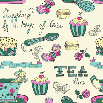 Color tea time pattern