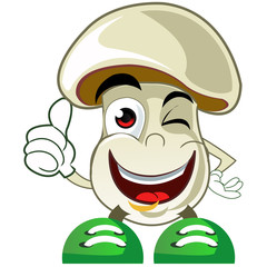 White mushroom vector