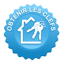 obtenir les clefs sur bouton web denté bleu