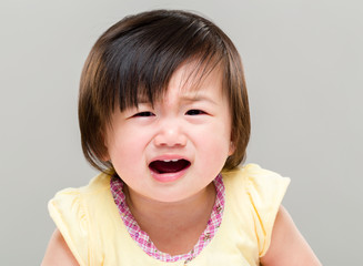 Asian baby girl cry