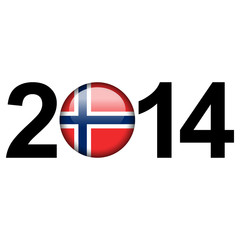 Fototapeta premium Norway flag button