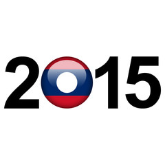 Laos flag button
