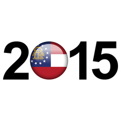 Flag button - Georgia