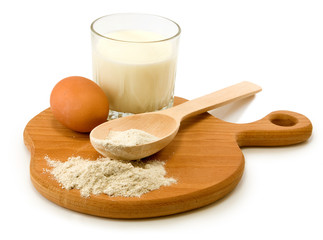 cooking cookies on white background