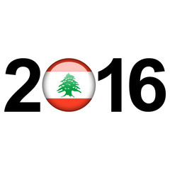 Lebanon flag button