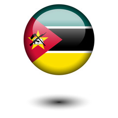 Fototapeta premium Flag button illustration - Mozambique