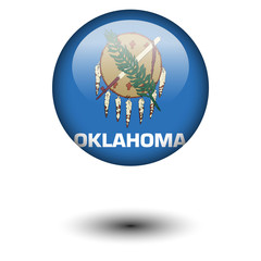 Flag button illustration - Oklahoma
