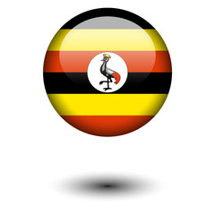 Flag button illustration - Uganda