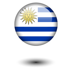 Flag button illustration - Uruguay