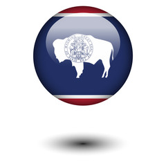 Flag button illustration - Wyoming