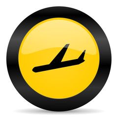 arrivals black yellow web icon