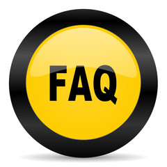 faq black yellow web icon