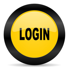 login black yellow web icon