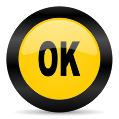 ok black yellow web icon