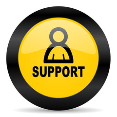support black yellow web icon