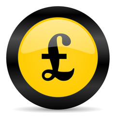 pound black yellow web icon