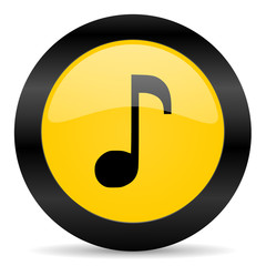 music black yellow web icon