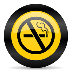 no smoking yellow web icon