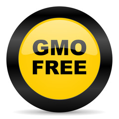 gmo free black yellow web icon