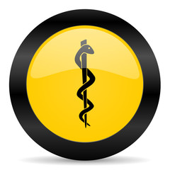 emergency black yellow web icon