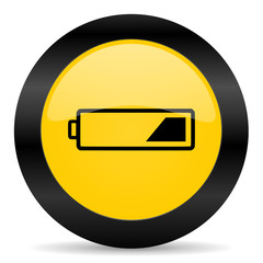 battery black yellow web icon