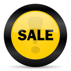sale black yellow web icon