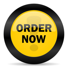 order now black yellow web icon