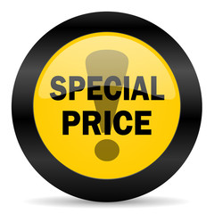 special price black yellow web icon