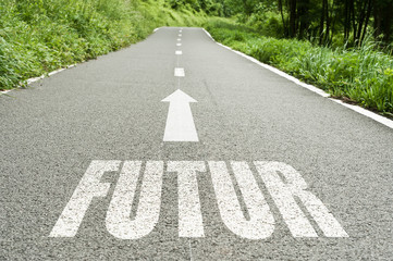 Fototapeta premium route de campagne concept futur