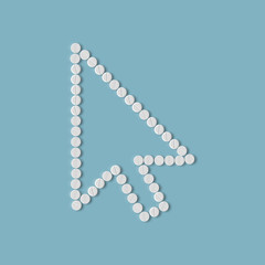 pills concept, cursor, arrow