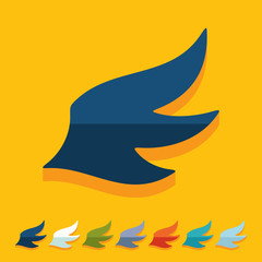 Flat design: wing