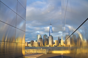 World Trade Center Freedom Tower in Lower Manhattan New York Cit - obrazy, fototapety, plakaty