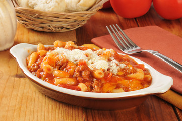 Beef tomato macaroni