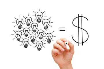 Teamwork Light Bulbs Success Concept